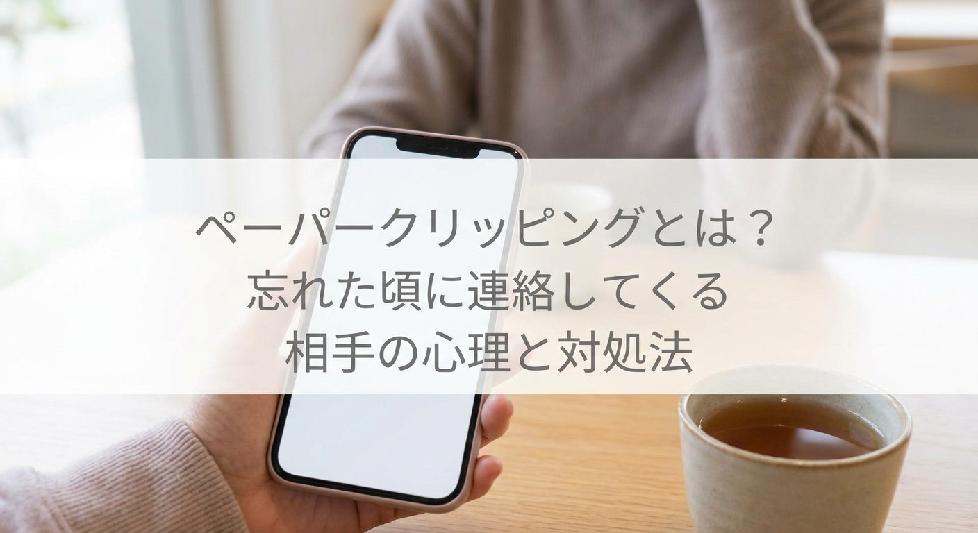 ペーパークリッピングとは?忘れた頃に連絡してくる相手の心理と対処法