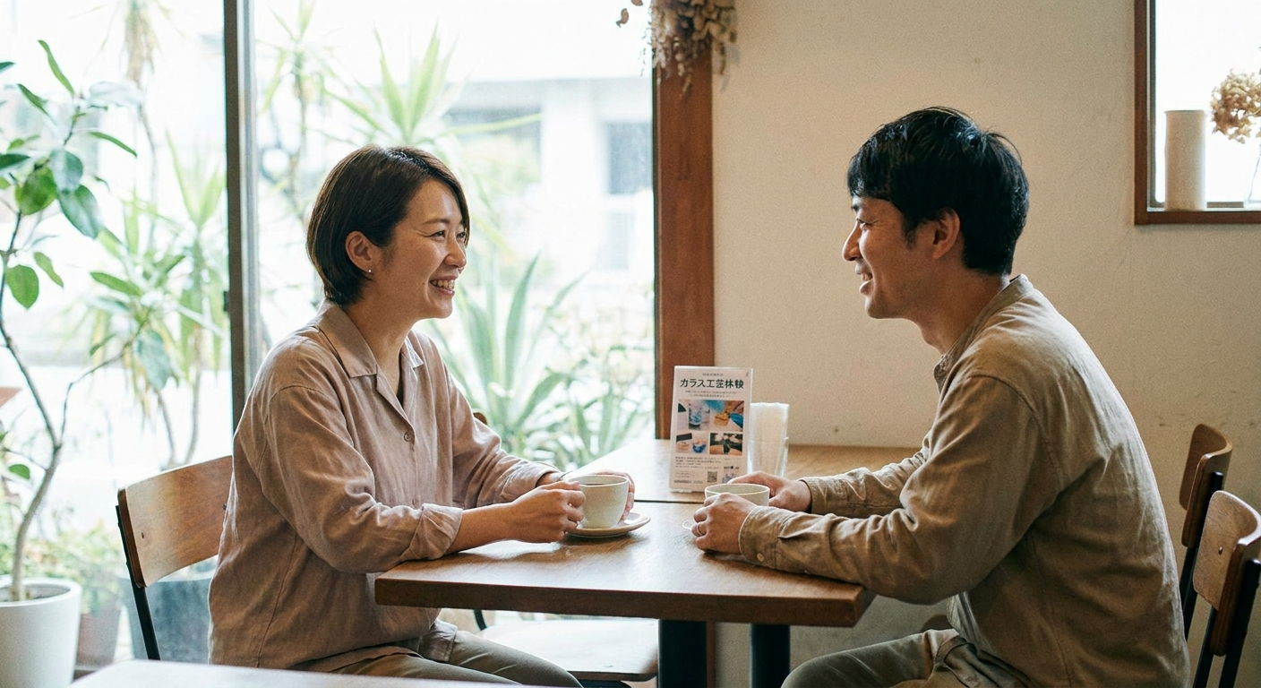 ガラス工芸体験で自然に出会うコツ|30代からの穏やかな交流術