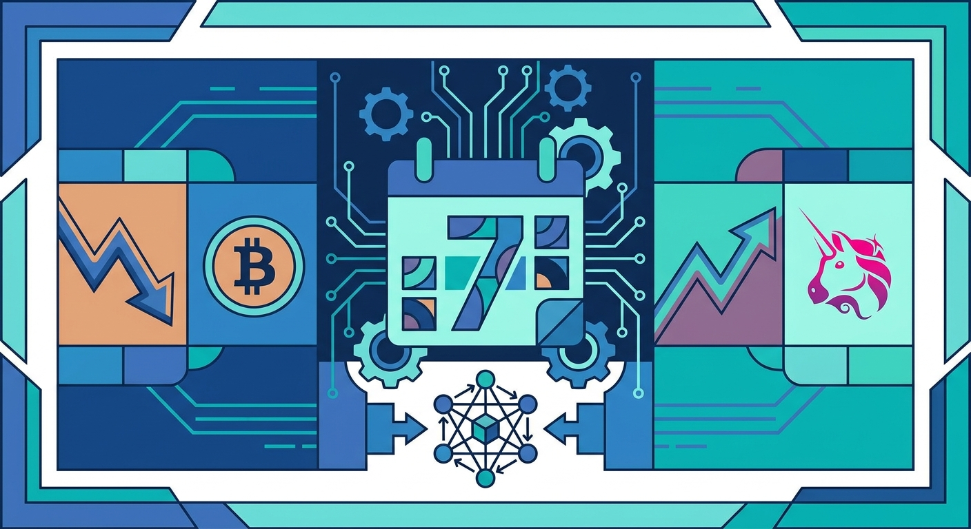 7月の仮想通貨市場総括:BTC下落もDEX関連UNIは急伸